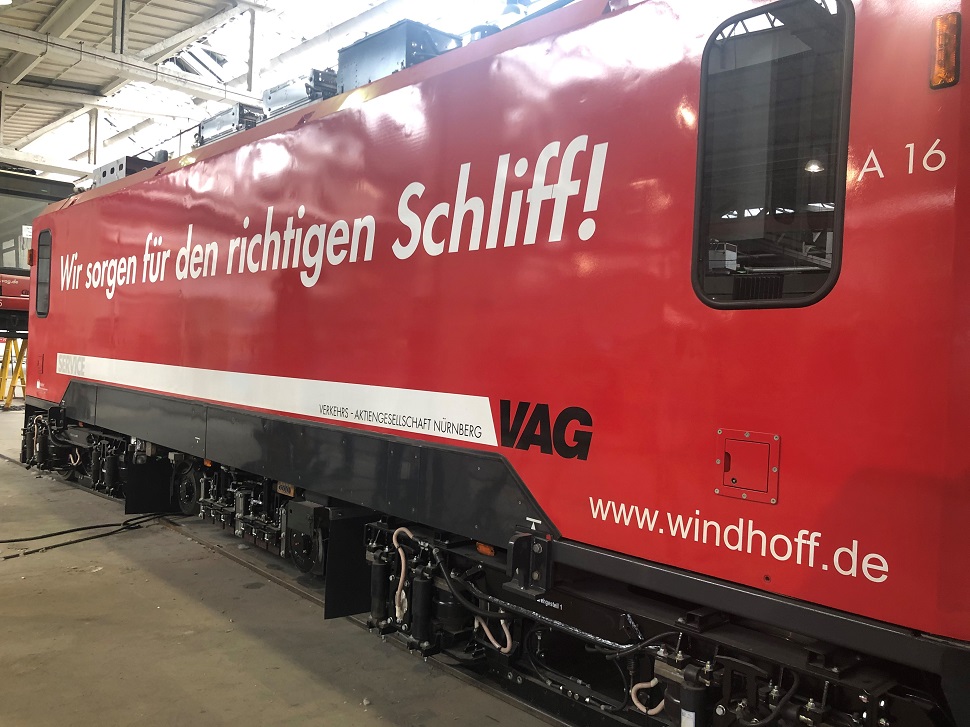 Modernisierter Schienenschleifwagen für Nürnberg